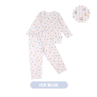 Mooi Setelan Anak Unisex Tencel Christmas Collection Christmas Pajamas Kids