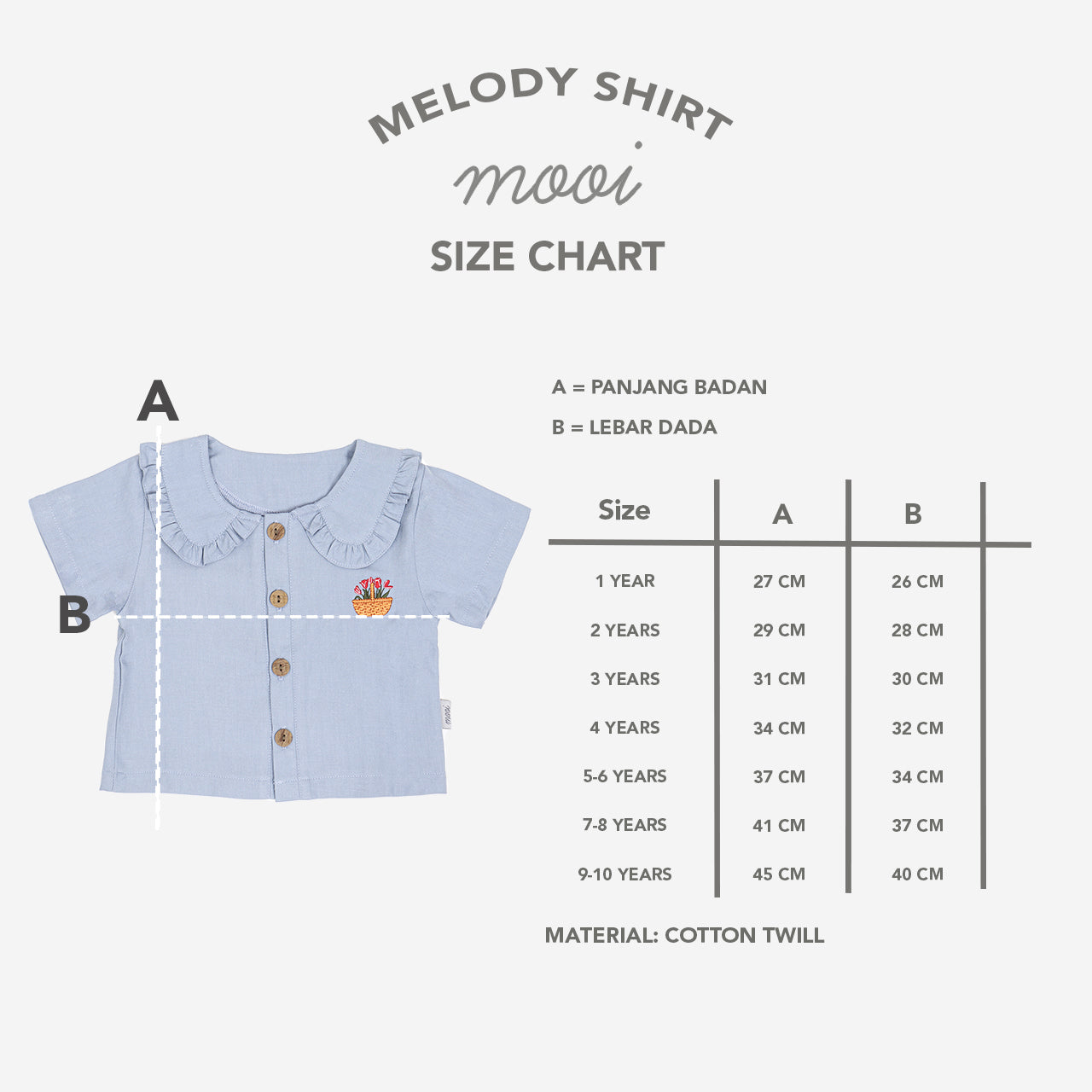 Mooi Atasan Anak Perempuan Melody Shirt