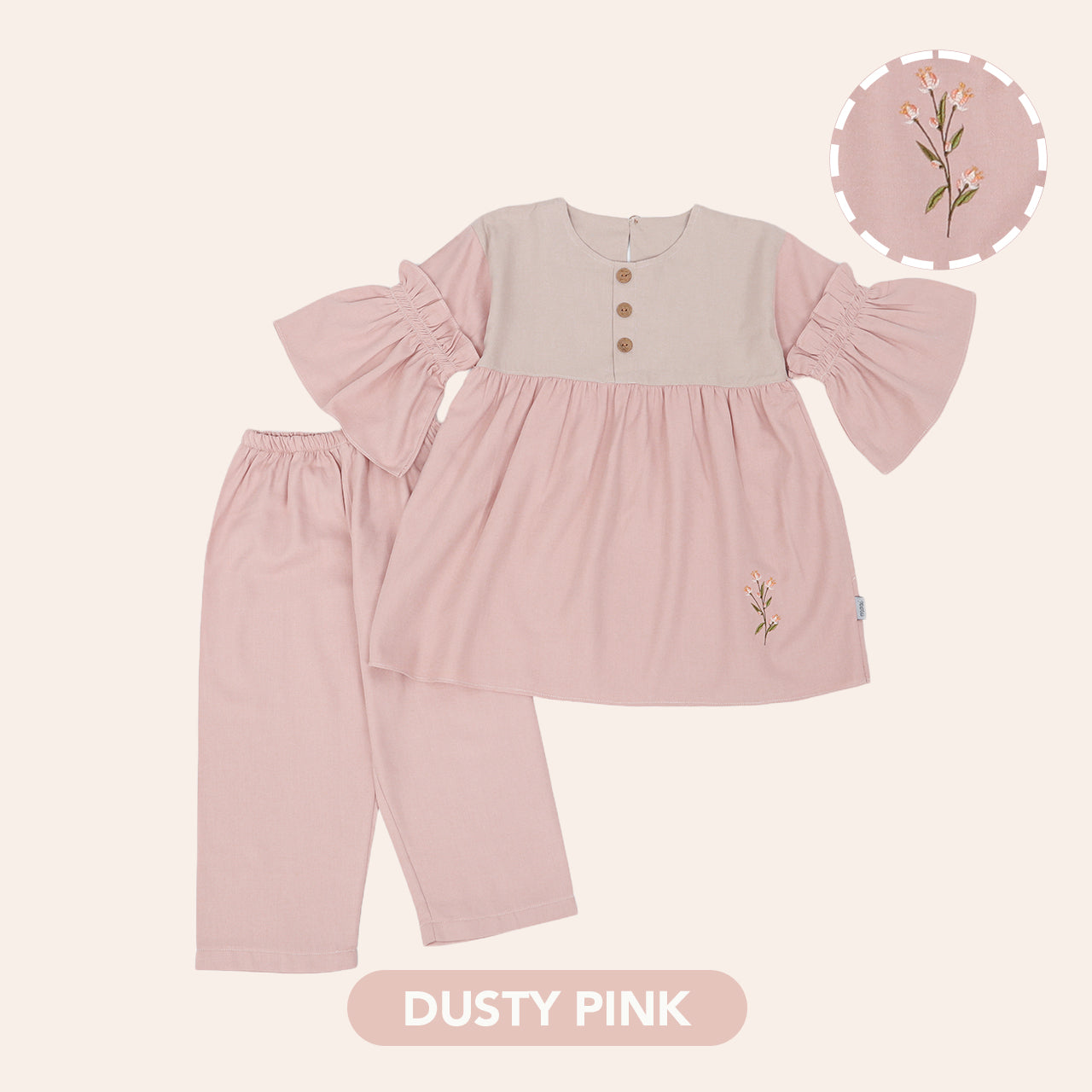 Mooi Setelan Anak Perempuan Raya Collection Tisha Tunik Set