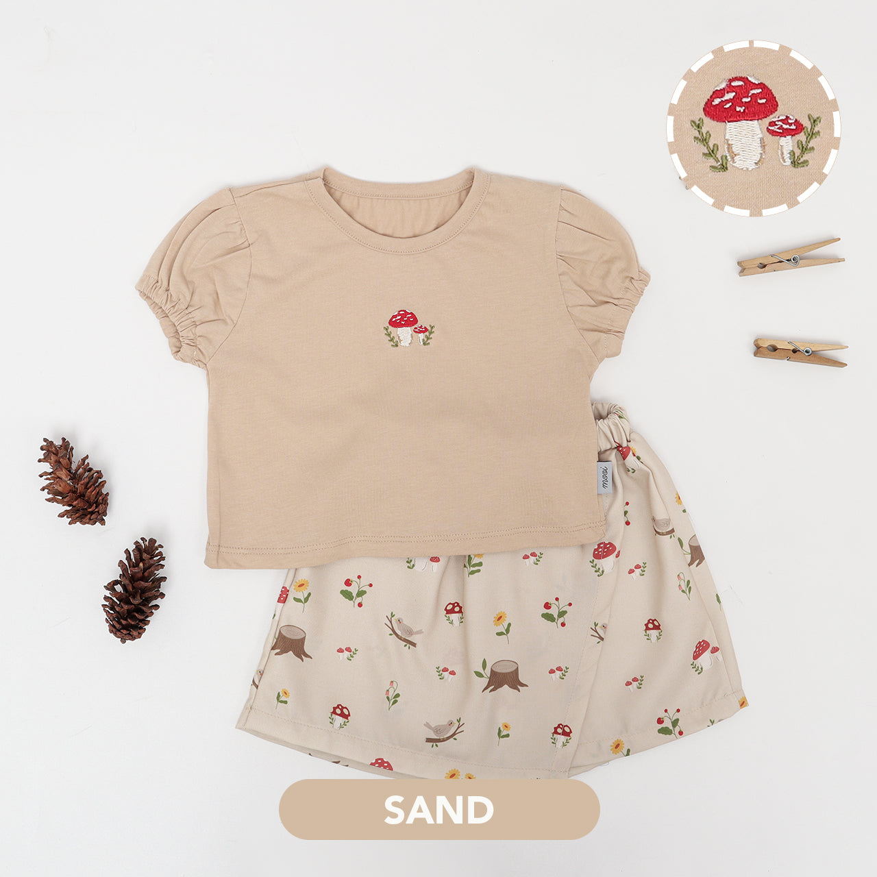 Mooi Setelan Anak Perempuan Alena Skort Set V1