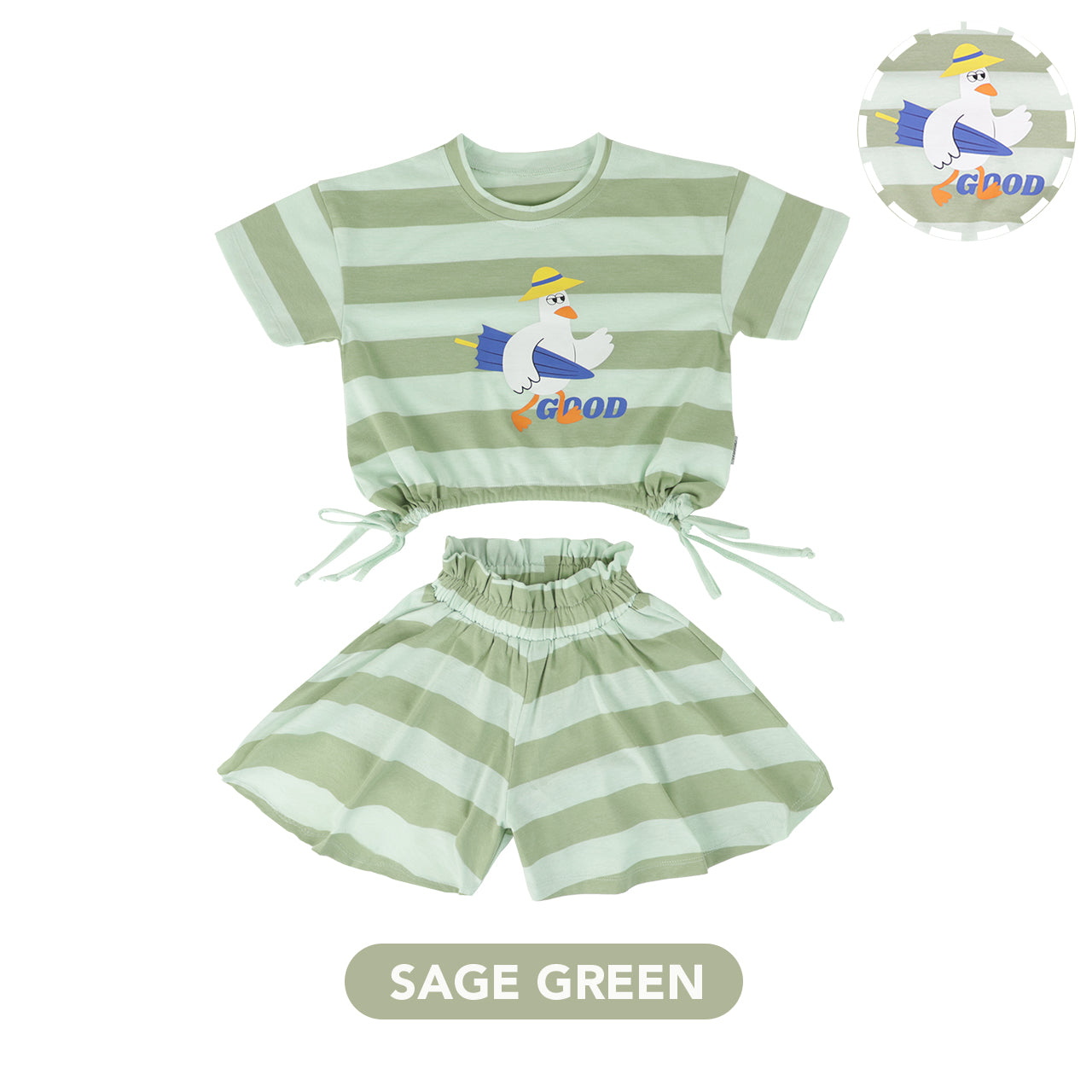 Mooi Setelan Anak Perempuan Nicole Striped Set