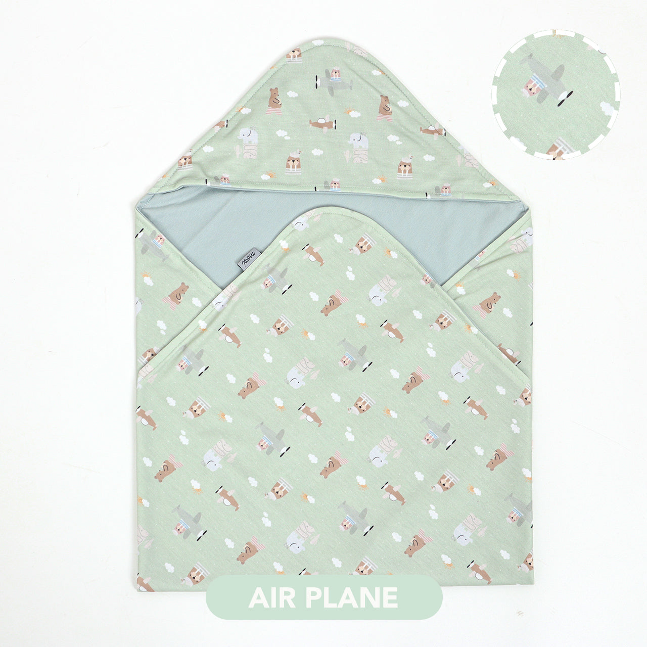 Mooi Hooded Cotton Blanket Selimut Topi Bayi