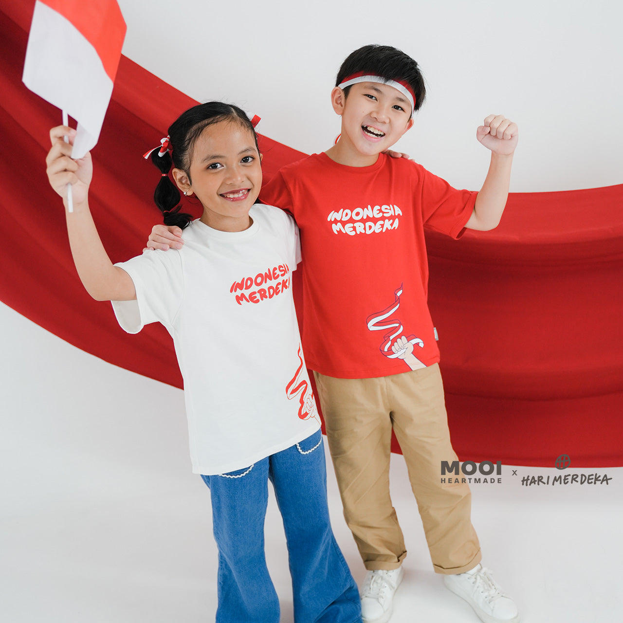 Mooi x Hari Merdeka 17 Agustus Kaos Kemerdekaan Anak T-shirt Graphic Tee