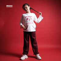 Mooi Merdeka Kaos Kemerdekaan 17 Agustus T-shirt Anak Merdeka Long Sleeve Tee Dirgahayu Indonesia