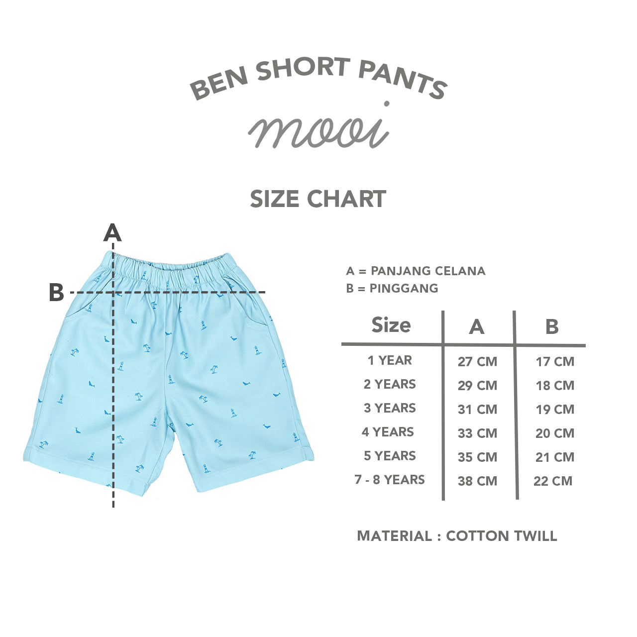Mooi Celana Pendek Anak Ben Short Pants