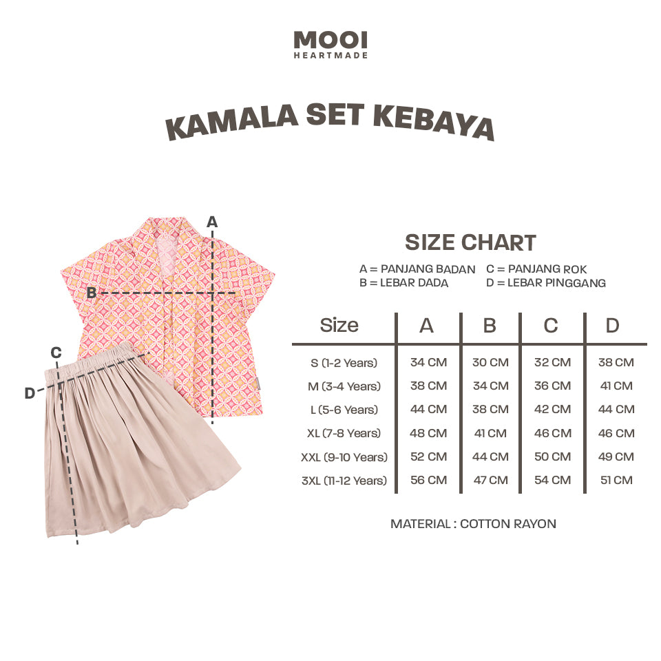 Mooi Setelan Batik Anak Perempuan Kamala Set Kebaya