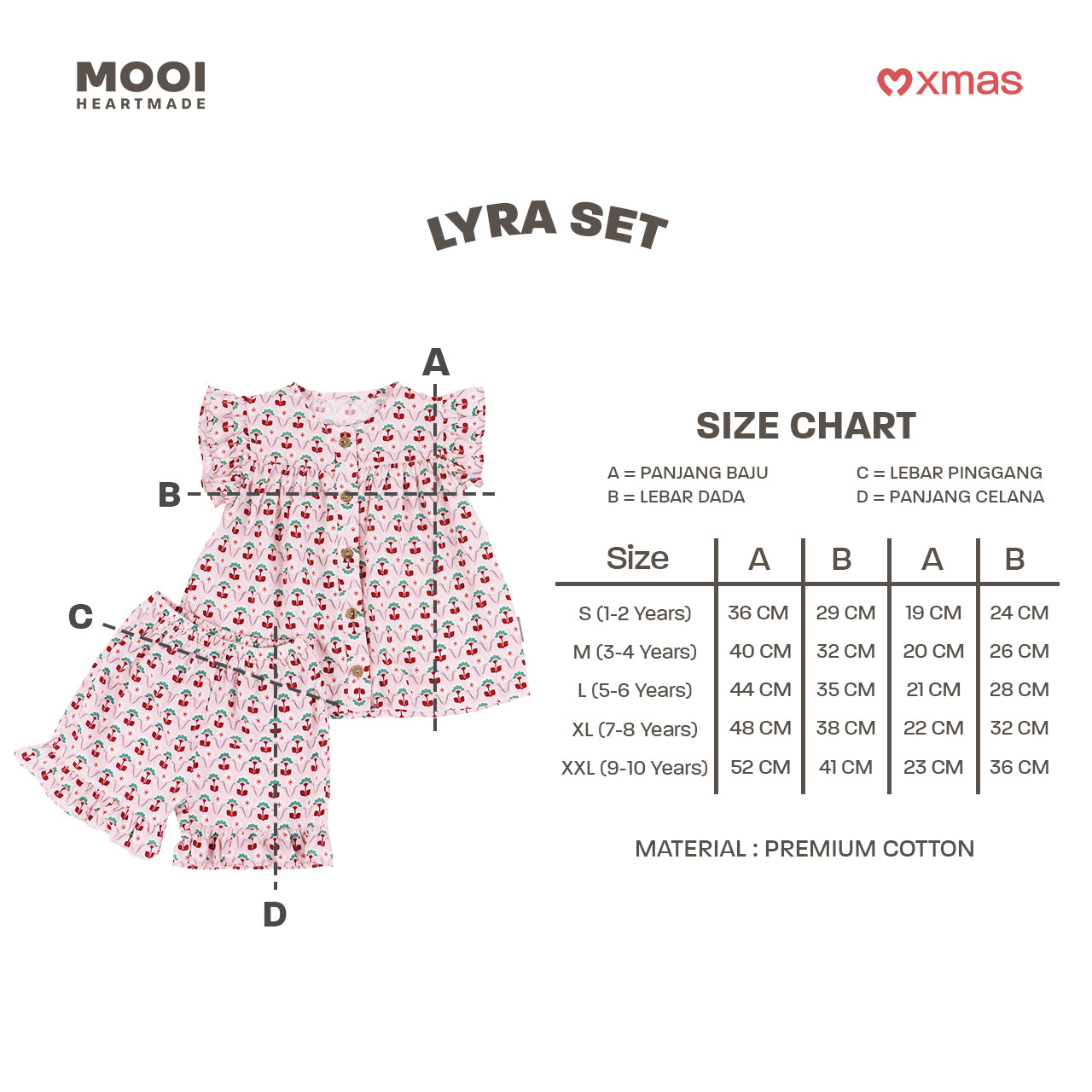 Mooi Setelan Anak Perempuan Lyra Set