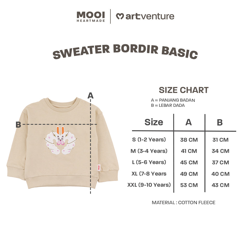 Mooi Artventure x Illustrator Sweater Bordir Basic Anak