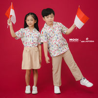 Mooi x Hari Merdeka Kaos Kemerdekaan Kemeja Anak Printed Shirt