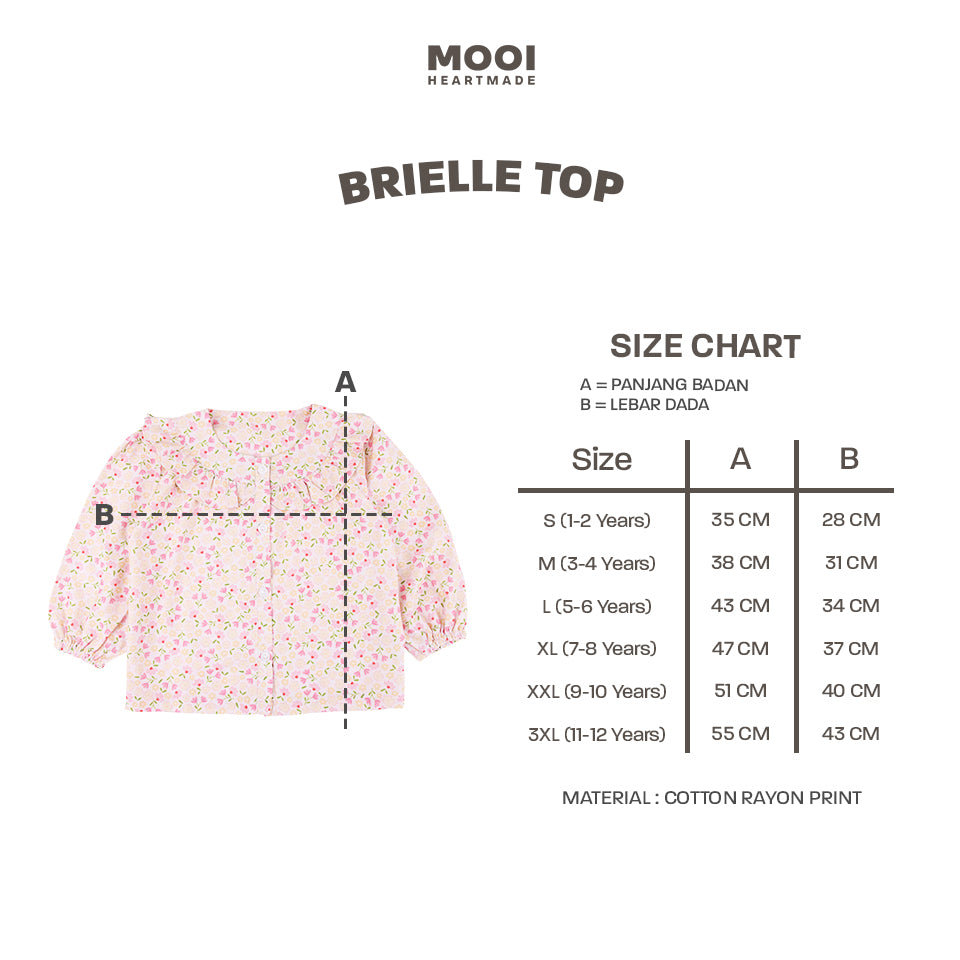 Mooi Atasan Anak Perempuan Brielle Top