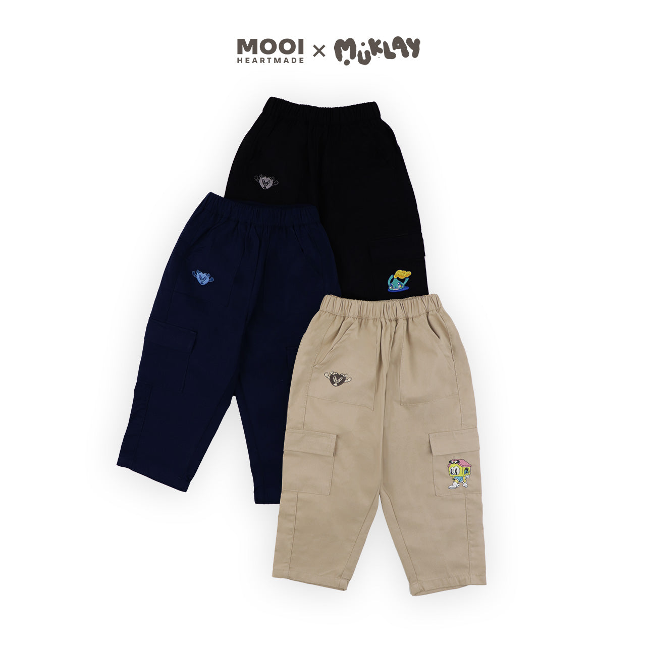 Mooi X Muklay Celana Panjang Cargo Anak Jeno Long Cargo Pants Kids
