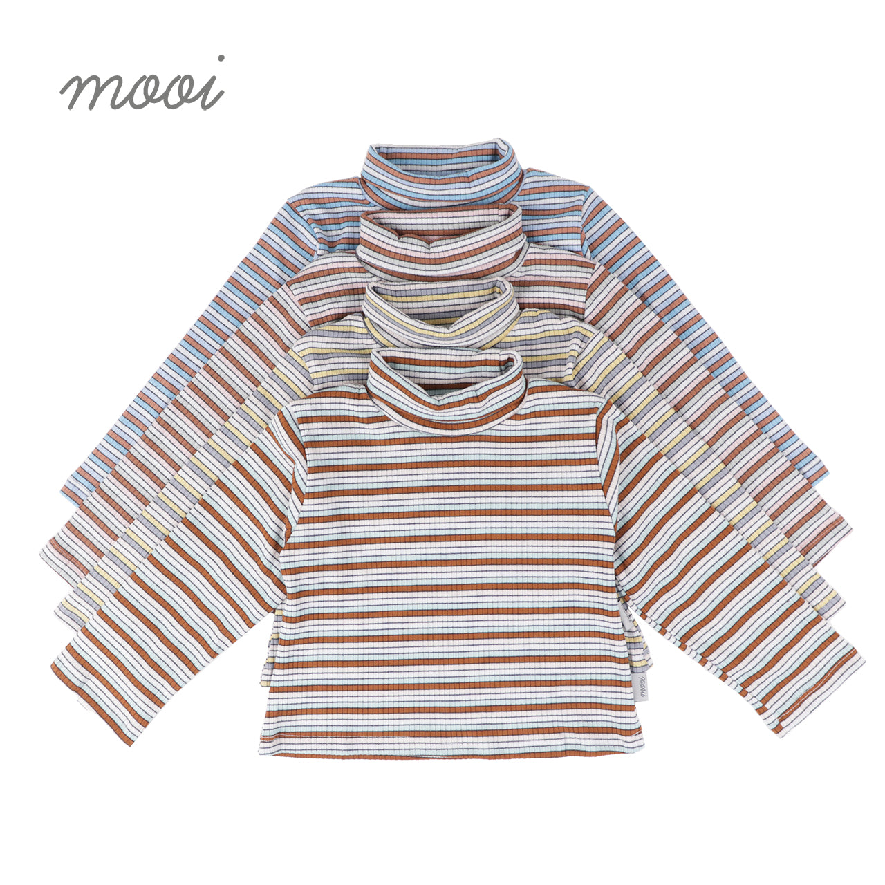 Mooi Atasan Anak Ren Turtle Neck Striped