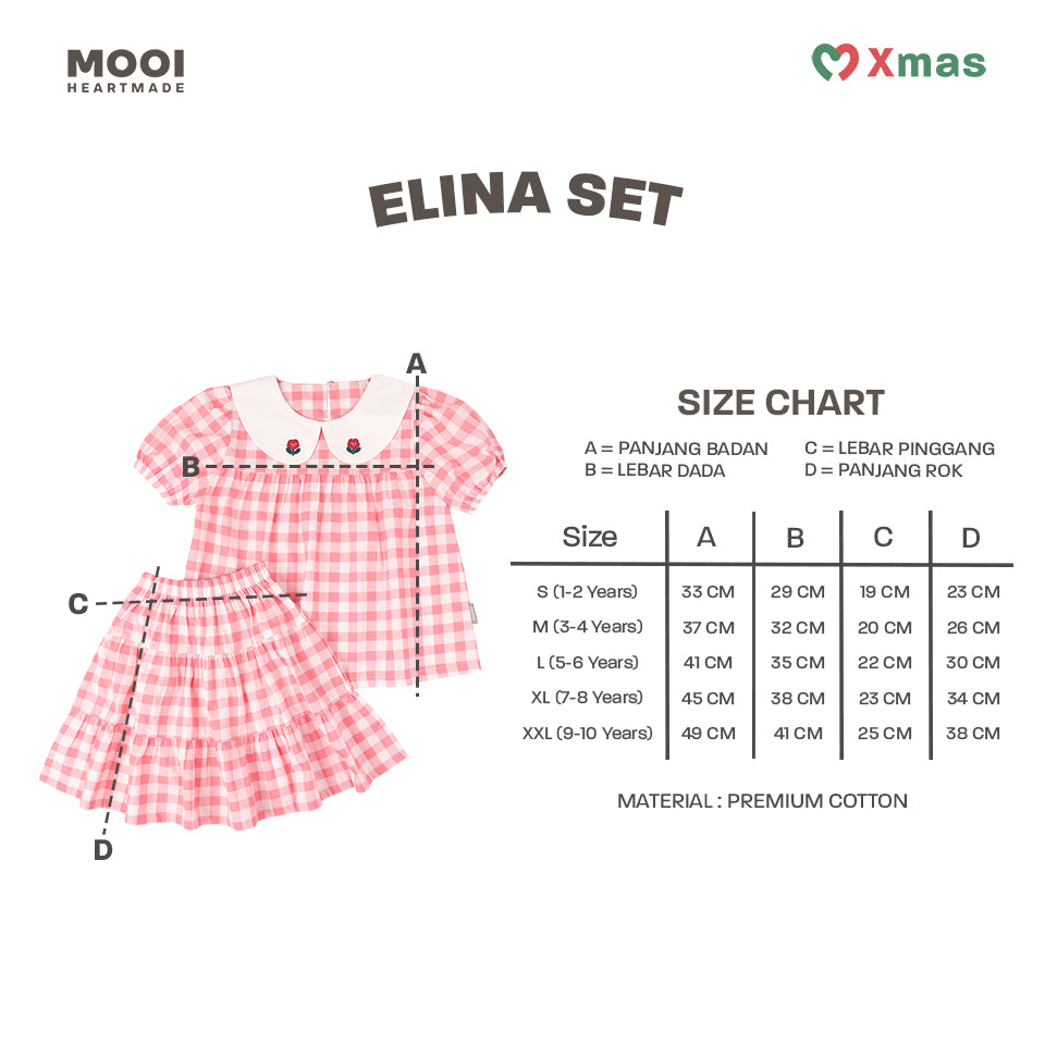 Mooi Setelan Anak Perempuan Christmas Collection Elina Set
