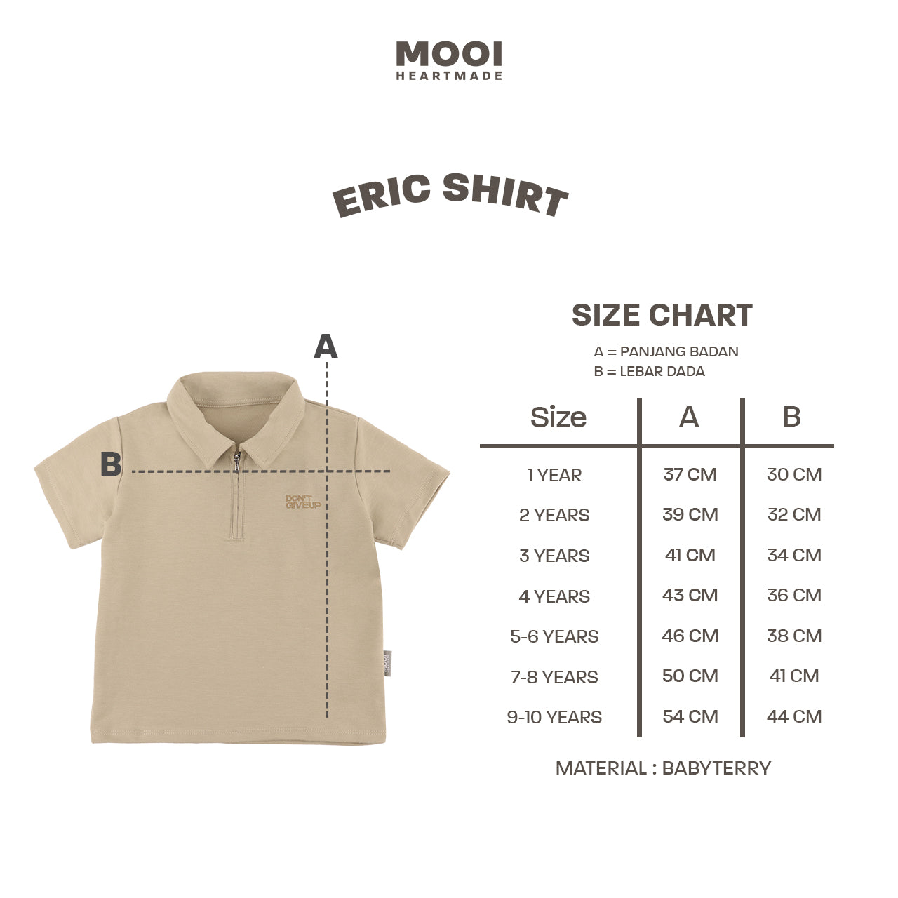 Mooi Kemeja Anak Laki-laki Eric Shirt
