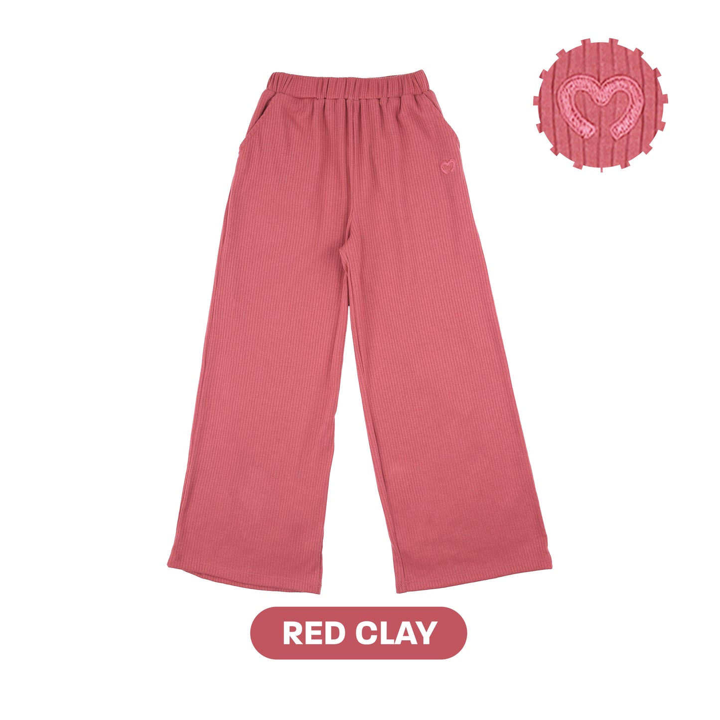 Mooi Celana Panjang Anak Perempuan Comfy Rib Long Wide Pants