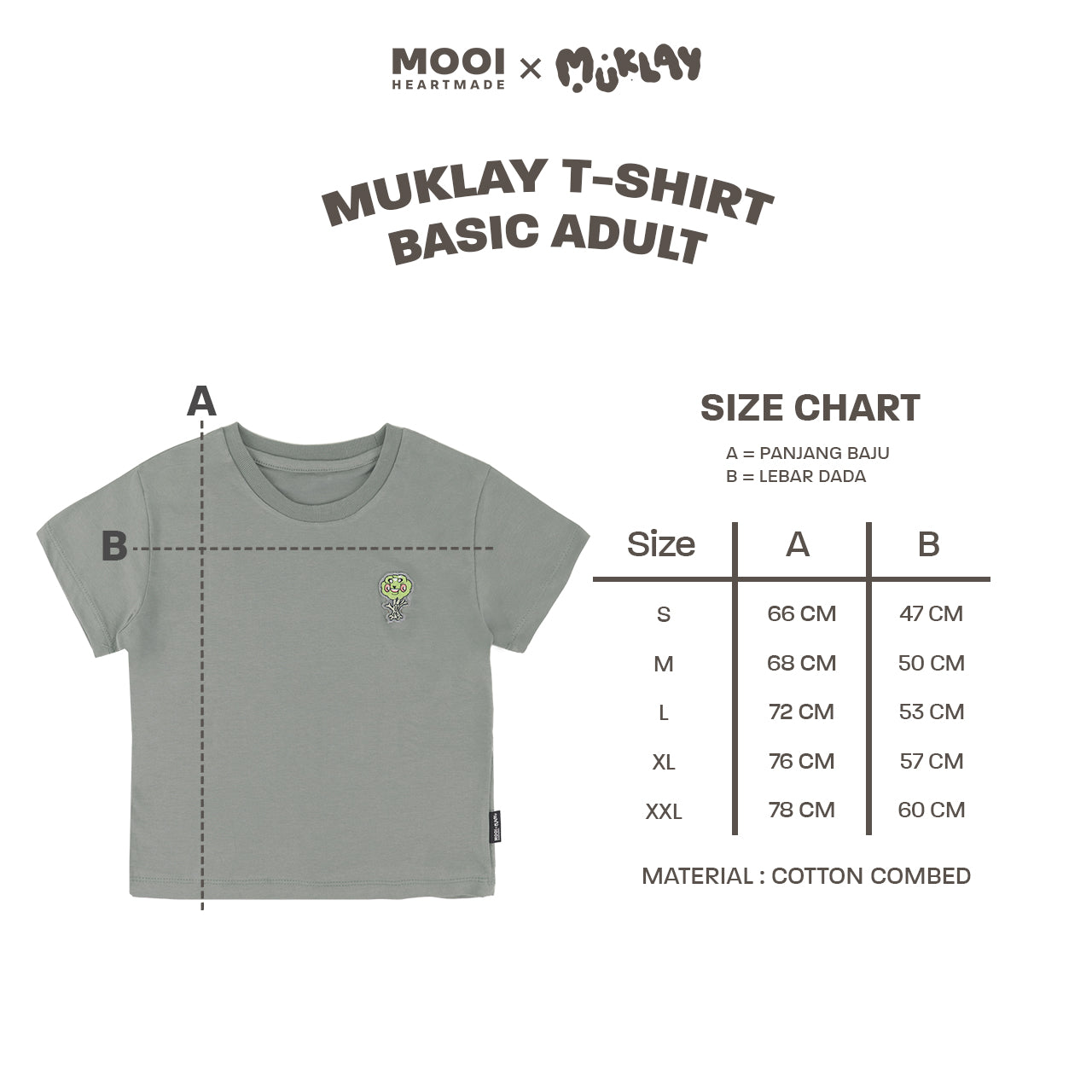 Mooi X Muklay Kaos Dewasa Unisex T-Shirt Basic Adult