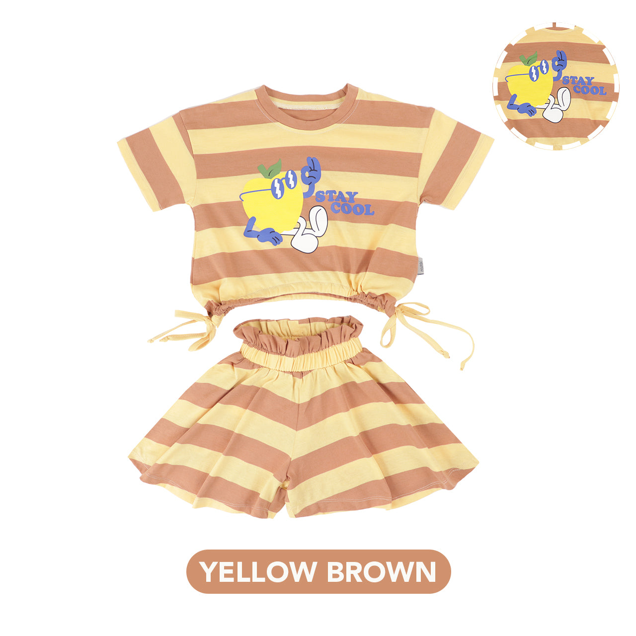 Mooi Setelan Anak Perempuan Nicole Striped Set