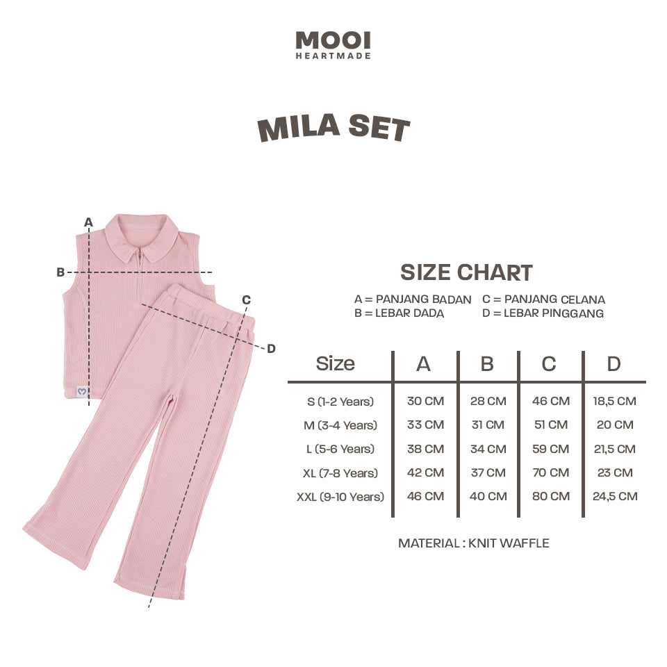 Mooi Setelan Anak Perempuan Comfy Mila Set