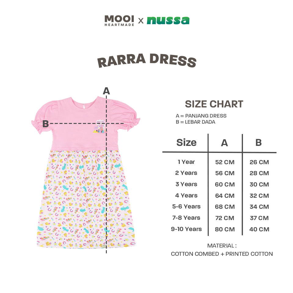 Mooi x Nussa Dress Anak Perempuan Rarra Dress