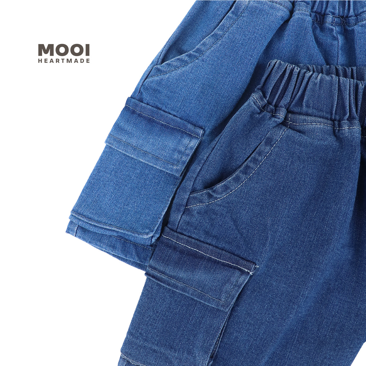 Mooi Celana Jeans Anak Kids Denim Bian Short Cargo Pants