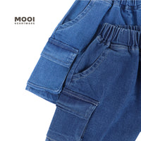 Mooi Celana Jeans Anak Kids Denim Bian Short Cargo Pants
