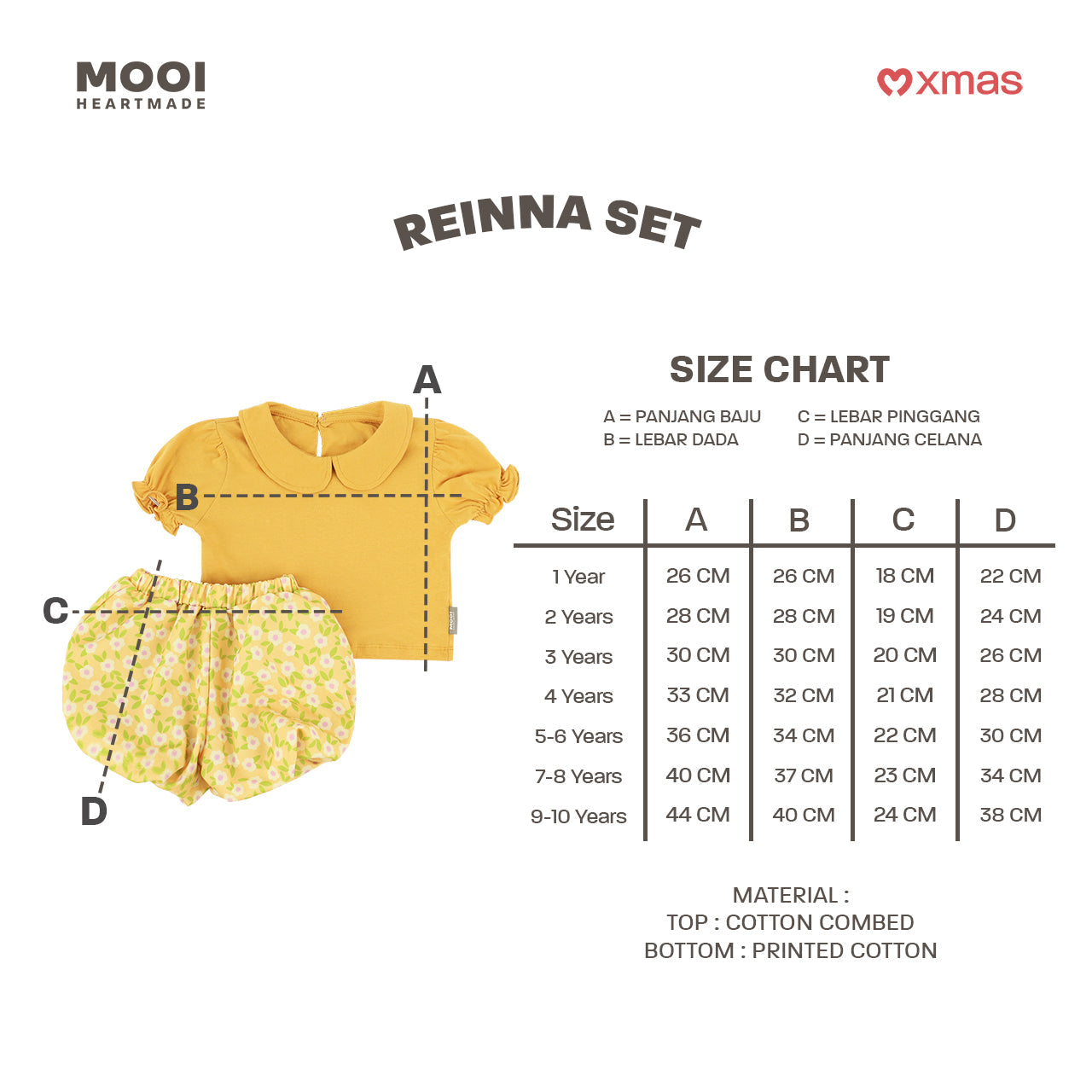 Mooi Setelan Anak Perempuan Reinna Set