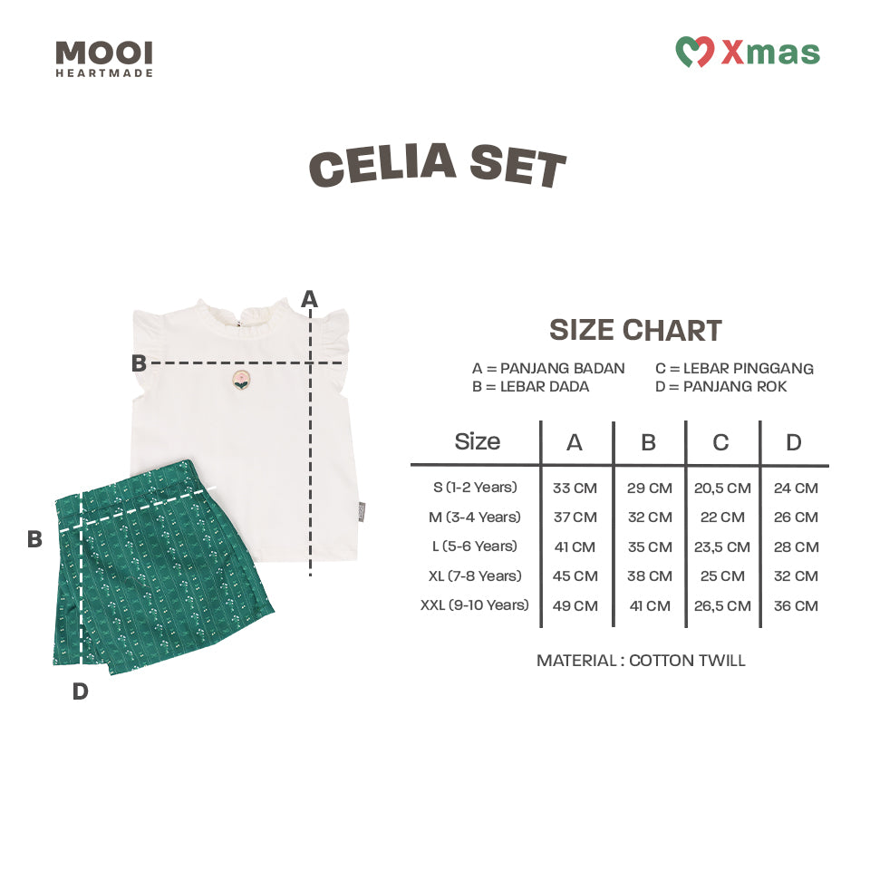 Mooi Setelan Anak Perempuan Christmas Collection Celia Set