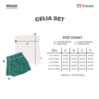 Mooi Setelan Anak Perempuan Christmas Collection Celia Set