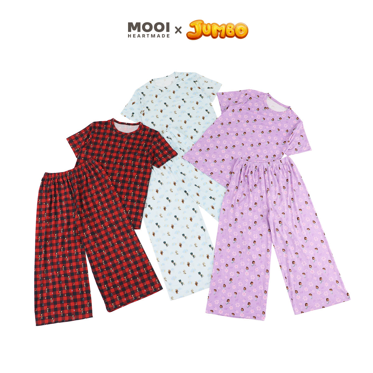 Mooi x Jumbo Piyama Dewasa Setelan Tencel Long Pajamas Adult