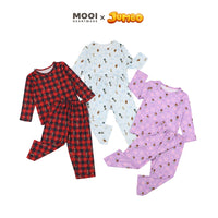 Mooi x Jumbo Setelan Anak Unisex Tencel Long Pajamas Kids