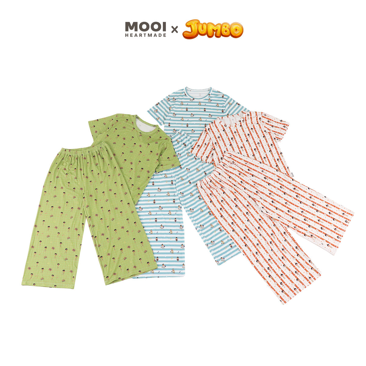 Mooi x Jumbo Piyama Dewasa Setelan Tencel Long Pajamas Adult