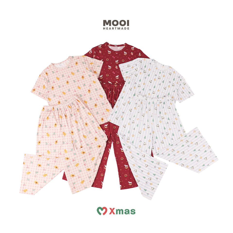 Mooi Piyama Dewasa Setelan Tencel Christmas Collection Christmas Pajamas Adult