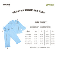 Mooi Setelan Anak Perempuan Raya Collection Serayya Tunik Set