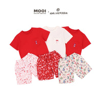 Mooi x Hari Merdeka Kaos Kemerdekaan Setelan Anak Pocket Tee Set Kemerdekaan