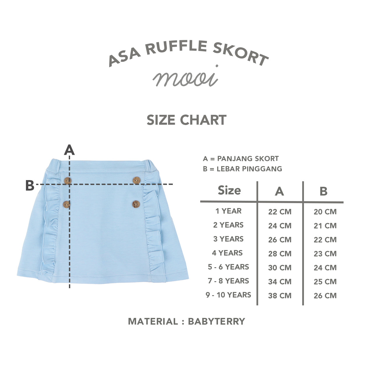 Mooi Rok Celana  Anak Perempuan Asa Ruffle Skort