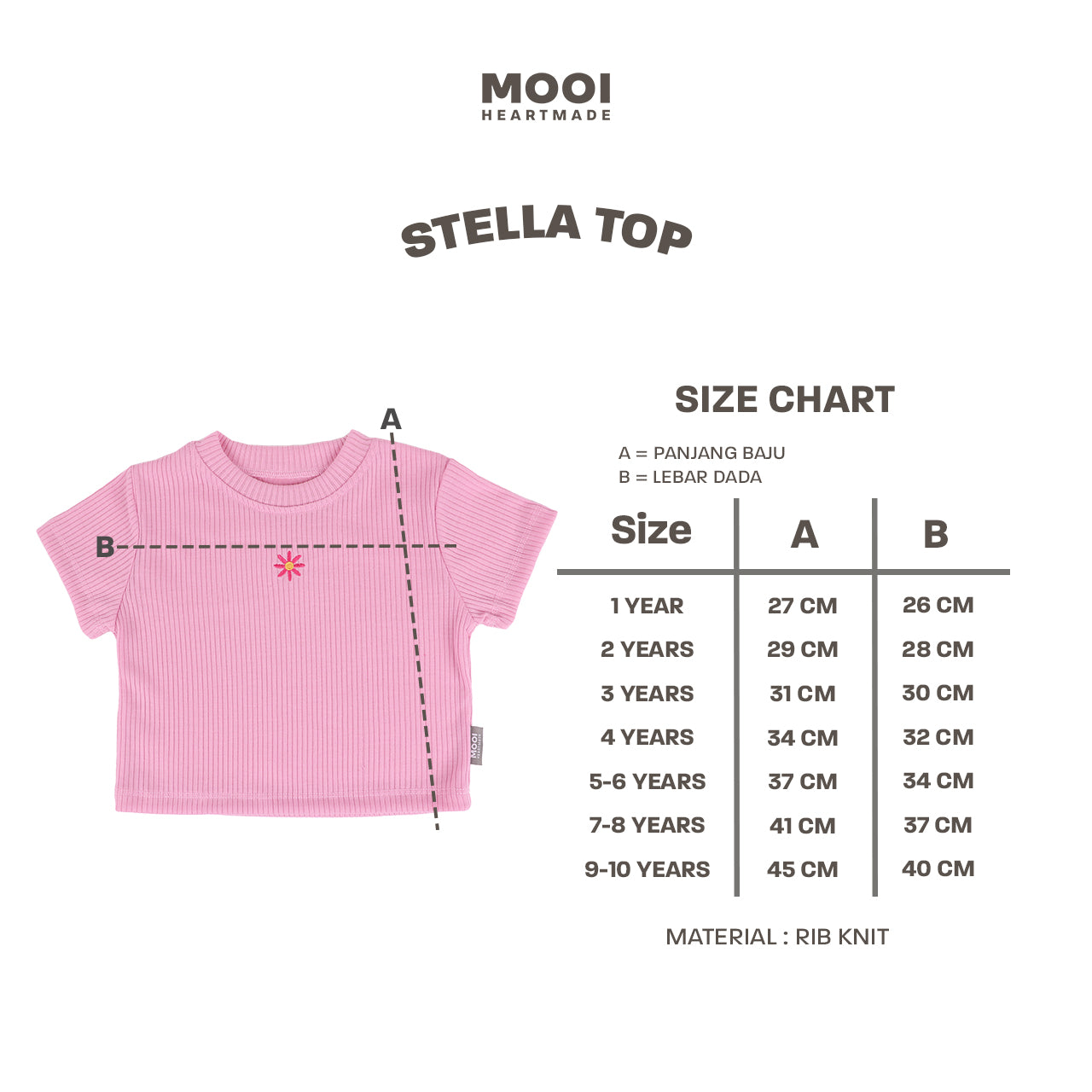 Mooi Atasan Anak Perempuan Stella Top