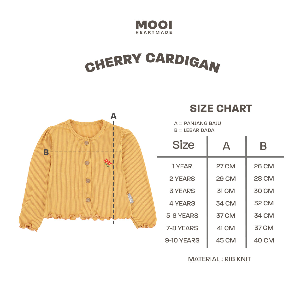 Mooi Cardigan Anak Cherry Cardigan