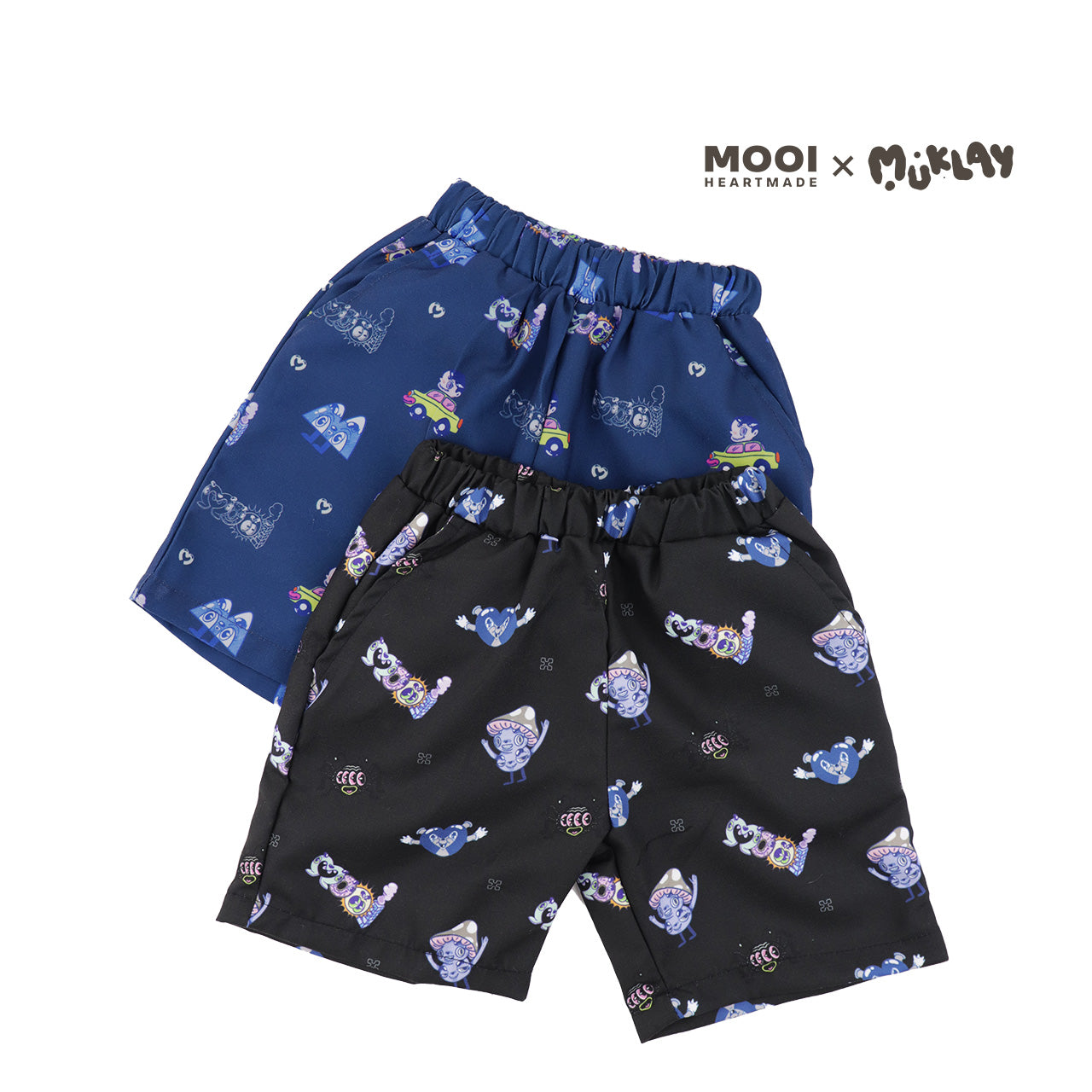 Mooi X Muklay Setelan Anak Laki-laki Kemeja Anak Basic Shirt Set