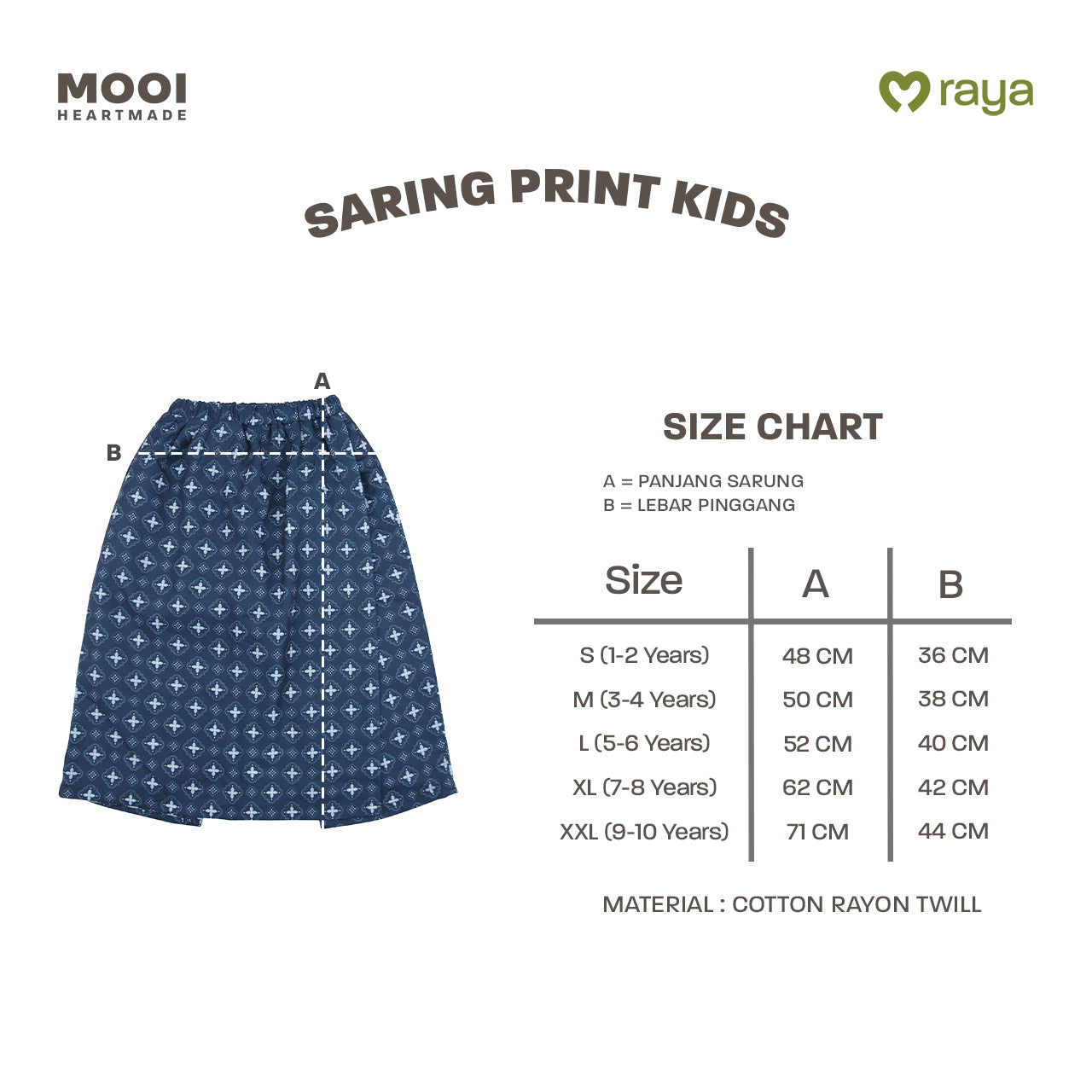 Mooi Sarung Print Sarung Anak Laki - Laki Raya Collection