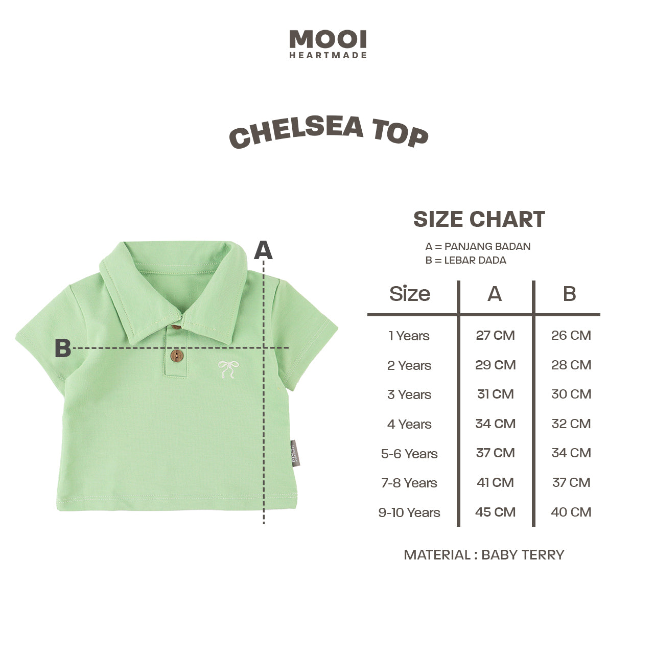 Mooi Atasan Anak Perempuan Chelsea Top