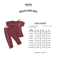Mooi Setelan Anak Kalia Rib Set