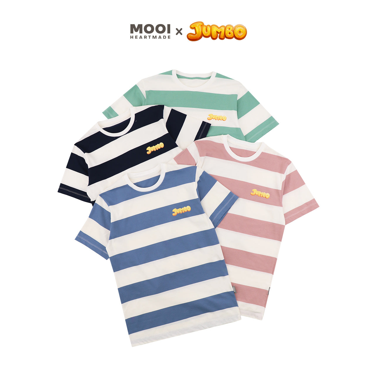 Mooi x Jumbo Kaos Dewasa Tshirt Striped Adult