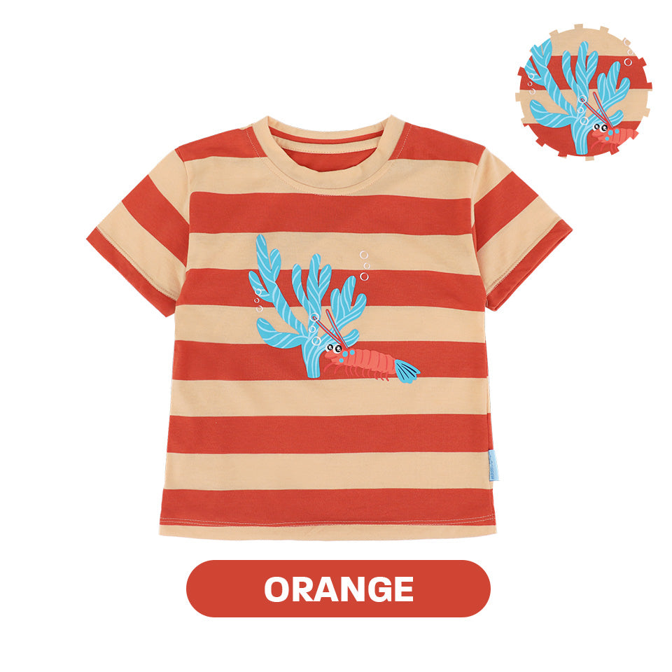 Mooi X Dinda Puspitasari Kaos Anak Unisex Zein Striped Tee