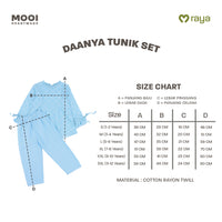 Mooi Setelan Anak Perempuan Raya Collection Daanya Tunik Set Sandya Series