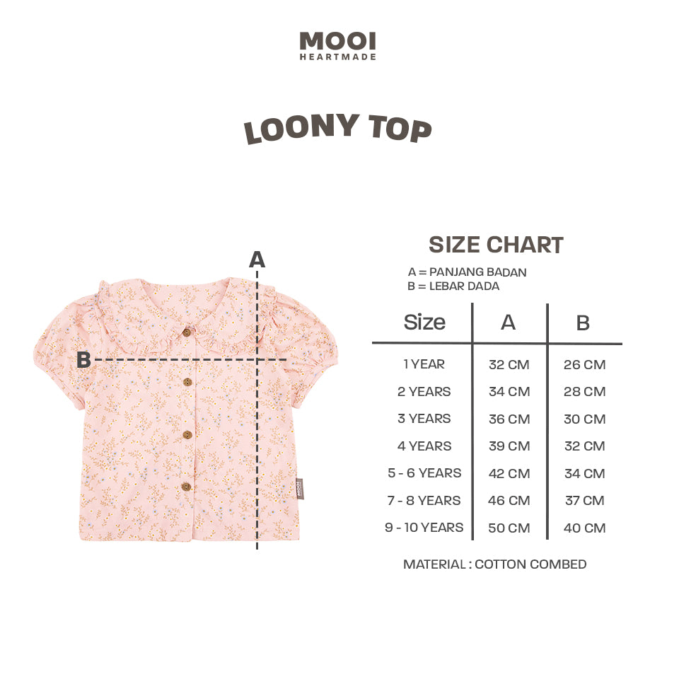 Mooi Atasan Anak Perempuan Loony Top