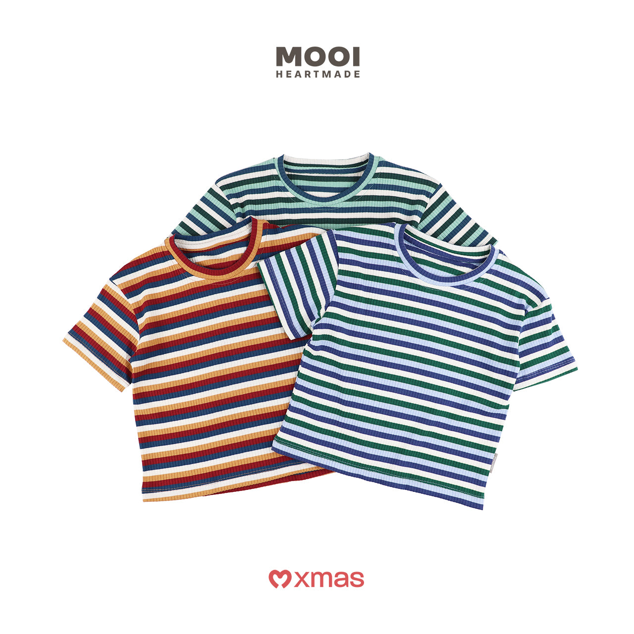 Mooi Kaos Anak Laki - Laki Christmas Collection Aiden Striped Tee