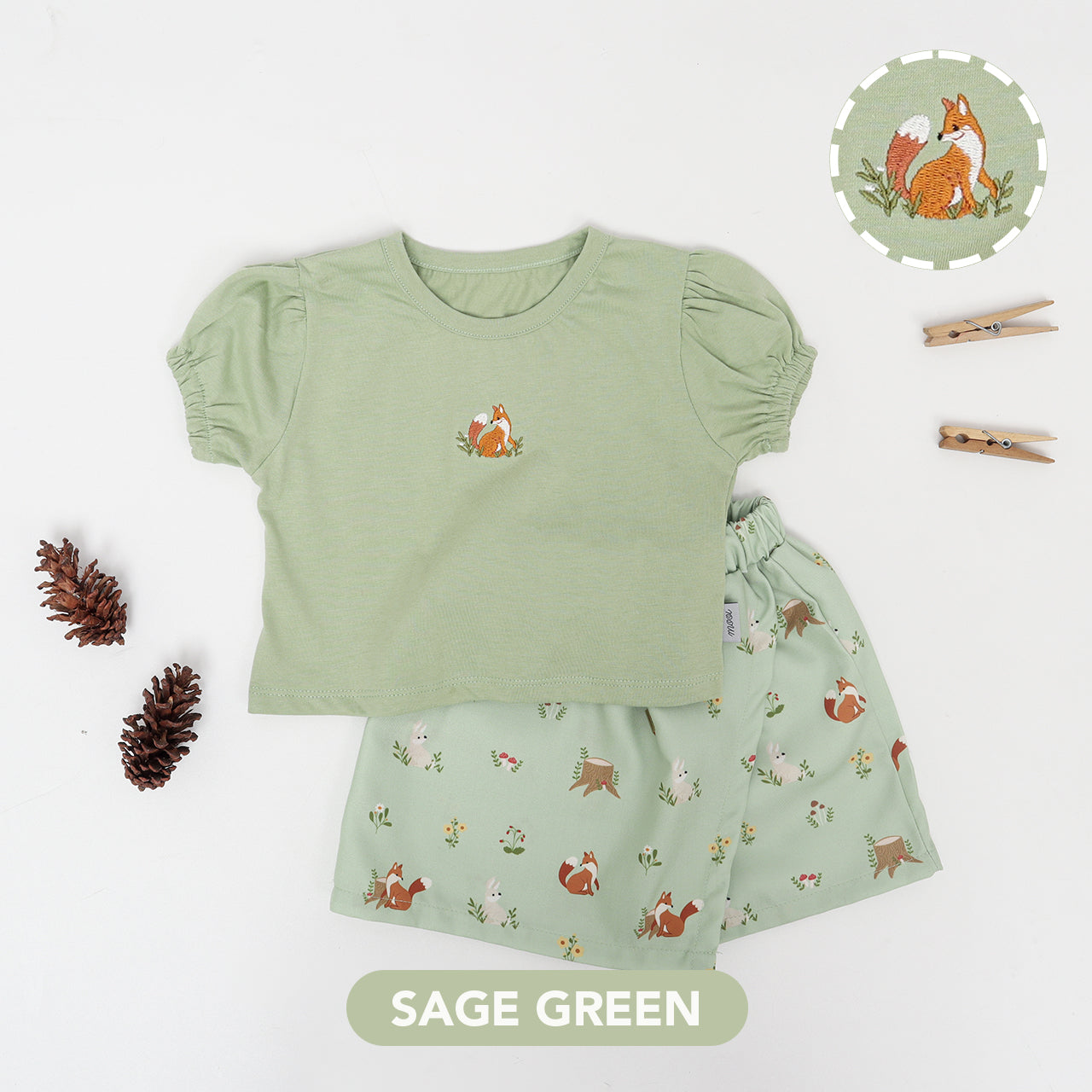 Mooi Setelan Anak Perempuan Alena Skort Set V1
