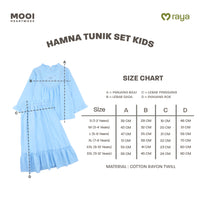 Mooi Setelan Anak Perempuan Raya Collection Hamnah Tunik Set