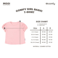 Mooi Kaos Anak Perempuan Comfy Girls Basic T-shirt