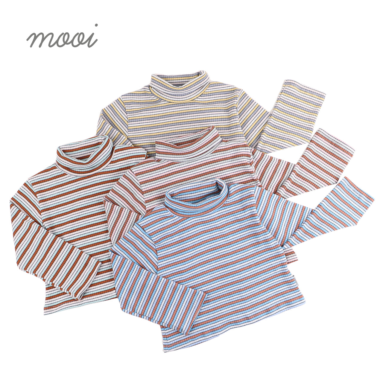 Mooi Atasan Anak Ren Turtle Neck Striped
